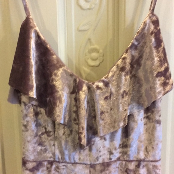 Urban Outfitter Crushed Velvet Ruffle Romper - Picture 6 of 7